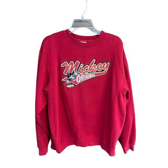 Vintage Disney Store Exclusive Embroidered Mickey Mouse Crewneck Sweatshirt Sz M - Picture 1 of 6
